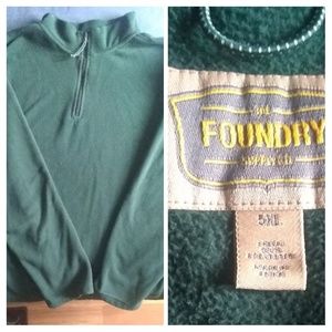 Hunter Green Fleece pullover zip up